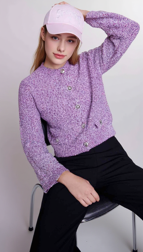 MYPURPLE CARDIGAN IN FUCHSIA PINK