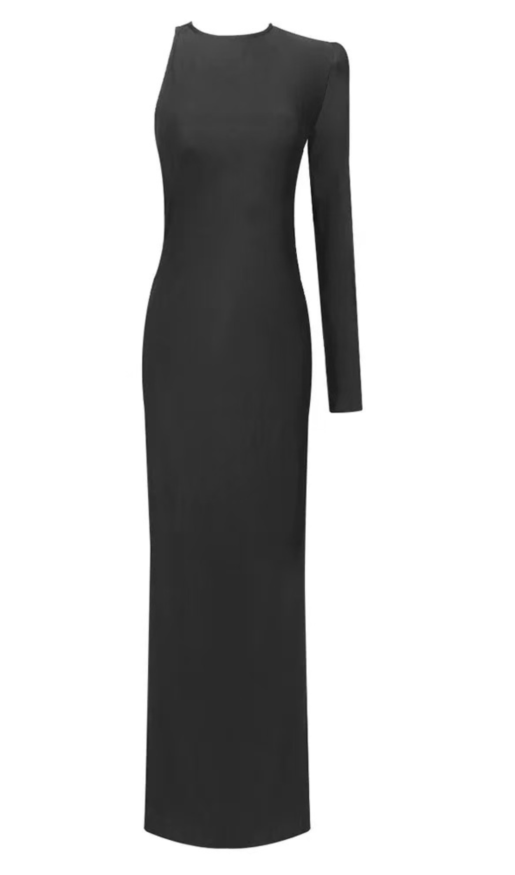 ANGELOU BLACK BACKLESS CHAIN MAXI DRESS