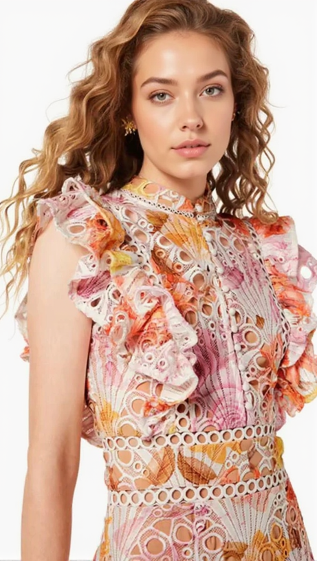 BUNTES AMBA BOHEMIAN MIDIKLEID