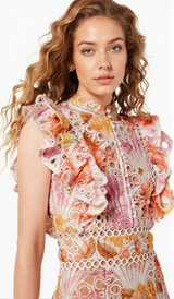 BUNTES AMBA BOHEMIAN MIDIKLEID