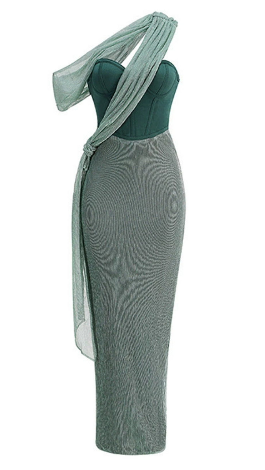 EMERALD GREEN HALTER STRAP MAXI DRESS