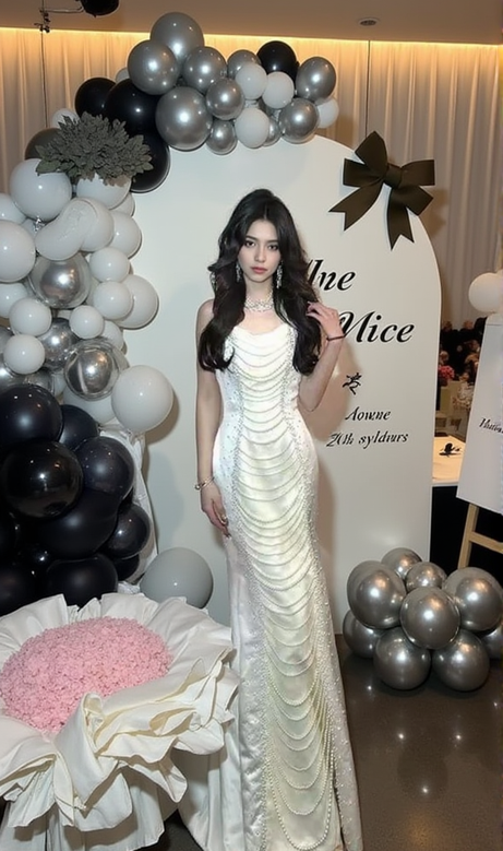 HALTER SATIN PEARL MERMAID DRESS