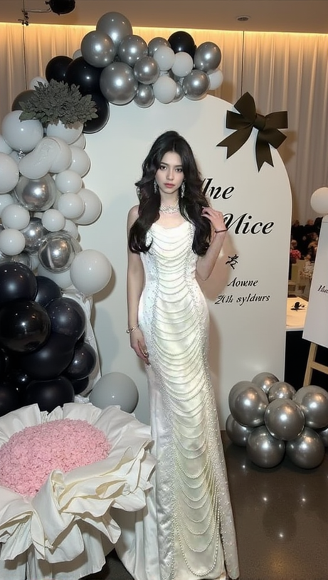 Neckholder-Satin-Meerjungfrauenkleid mit Perlen