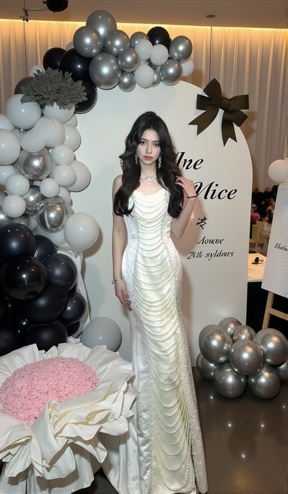 Neckholder-Satin-Meerjungfrauenkleid mit Perlen