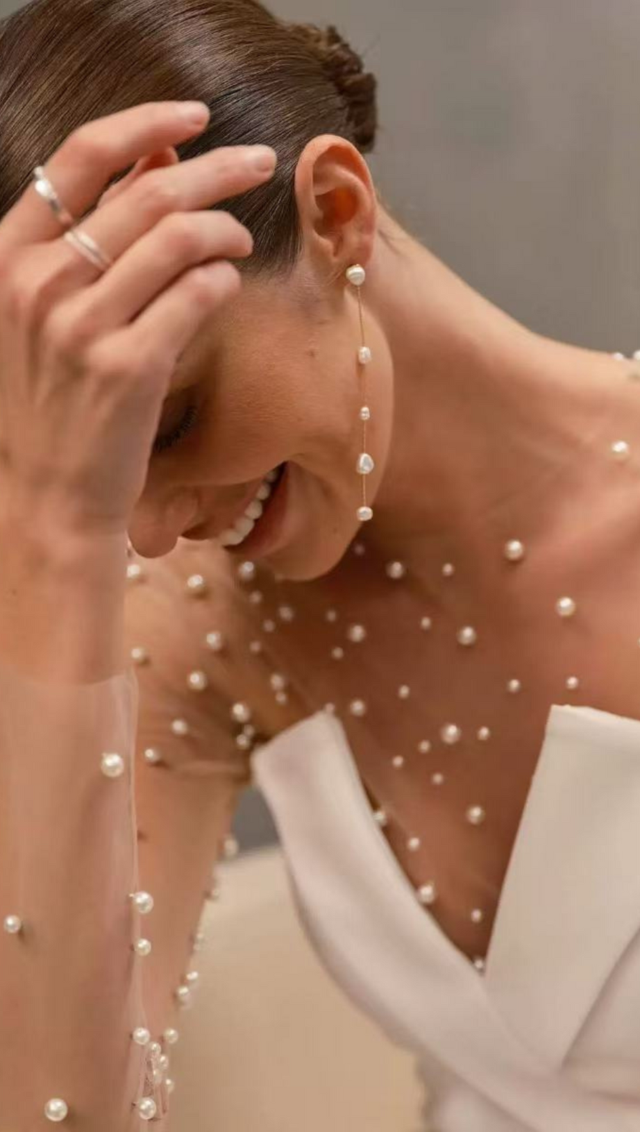 MESH PEARL JUMPSUIT TWO PIECE