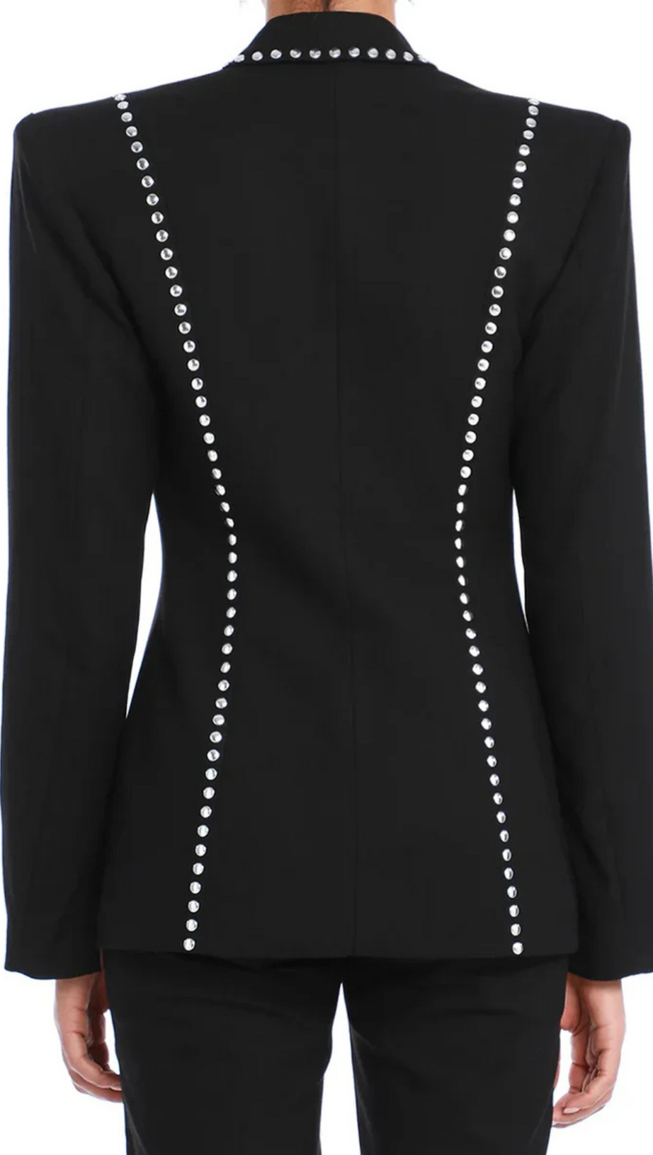 DEBORAH BLACK SCARF-DETAILED WOOL CREPE BLAZER SET