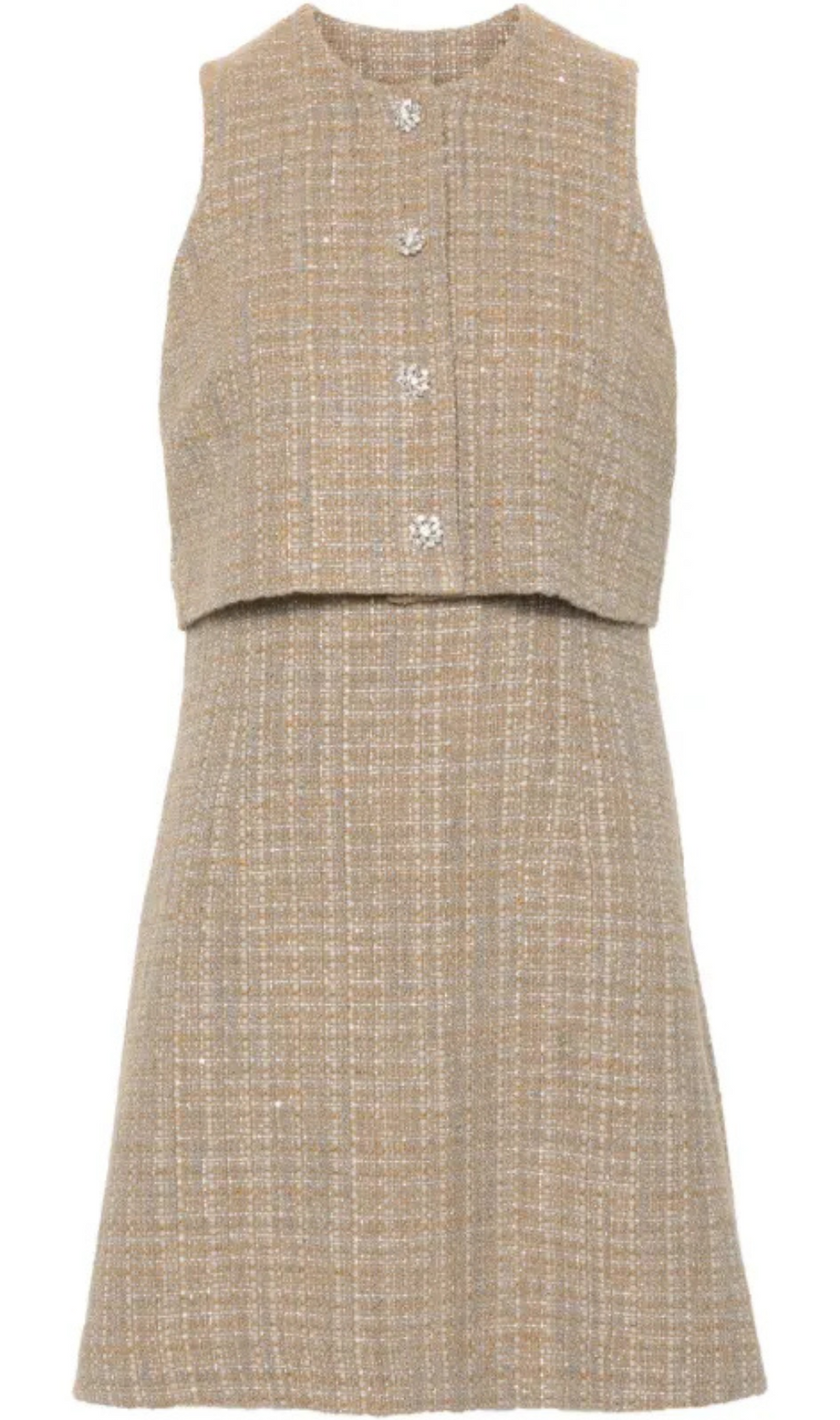 Penelope Tweed-Minikleid in Kamel