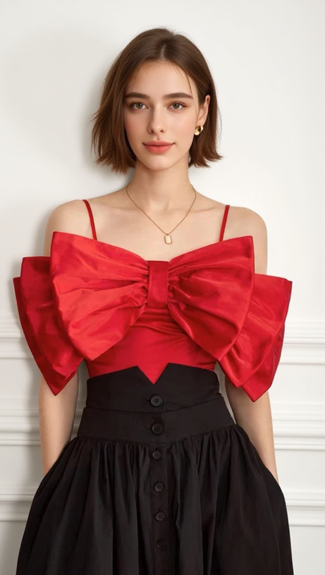 RIBBON TOP - RED