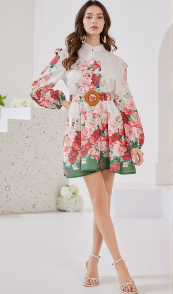 AIIZIE ISABELLA FLORAL PATTERN MINI DRESS - product image