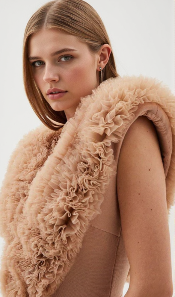 AIIZIE MIRANDA BANDAGE FIGURE FORM KNIT FLOWER DETAIL BODYSUIT - product image