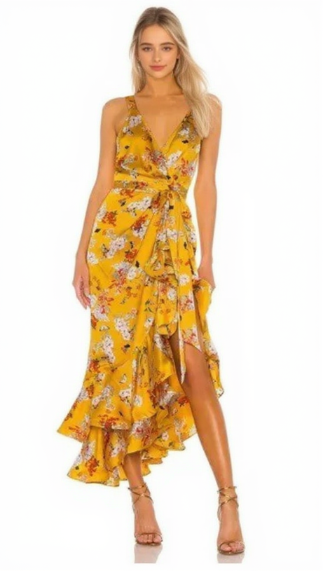 NARCISS MIDI DRESS IN YELLOW