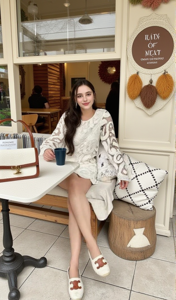 AIIZIE EUDORA PATERN KNIT HOLLOW MIN DRESS IN APRICOT - product image