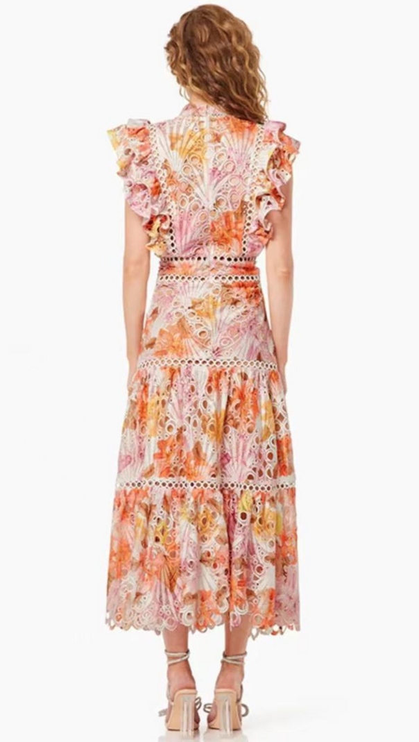 AIIZIE COLORFUL AMBA BOHEMIAN MIDI DRESS - product image