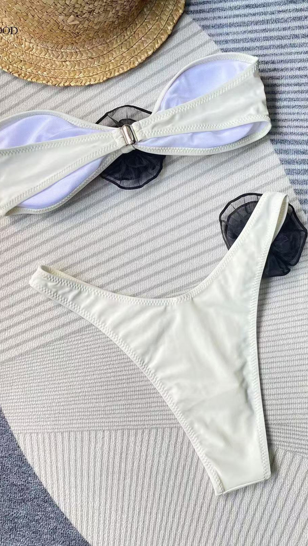 AIIZIE JANE MESH FLOWER BIKINI SET - product image