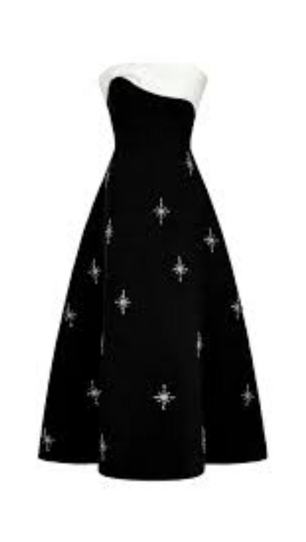 AIIZIE ELENOR A-LINE STONE TWEED MIDI DRESS - product image