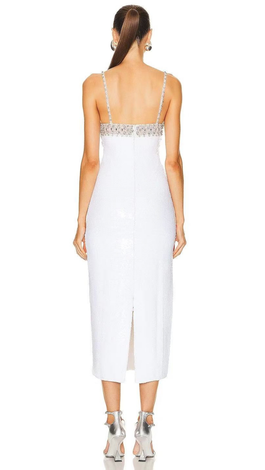 Handbesticktes Paillettenkleid