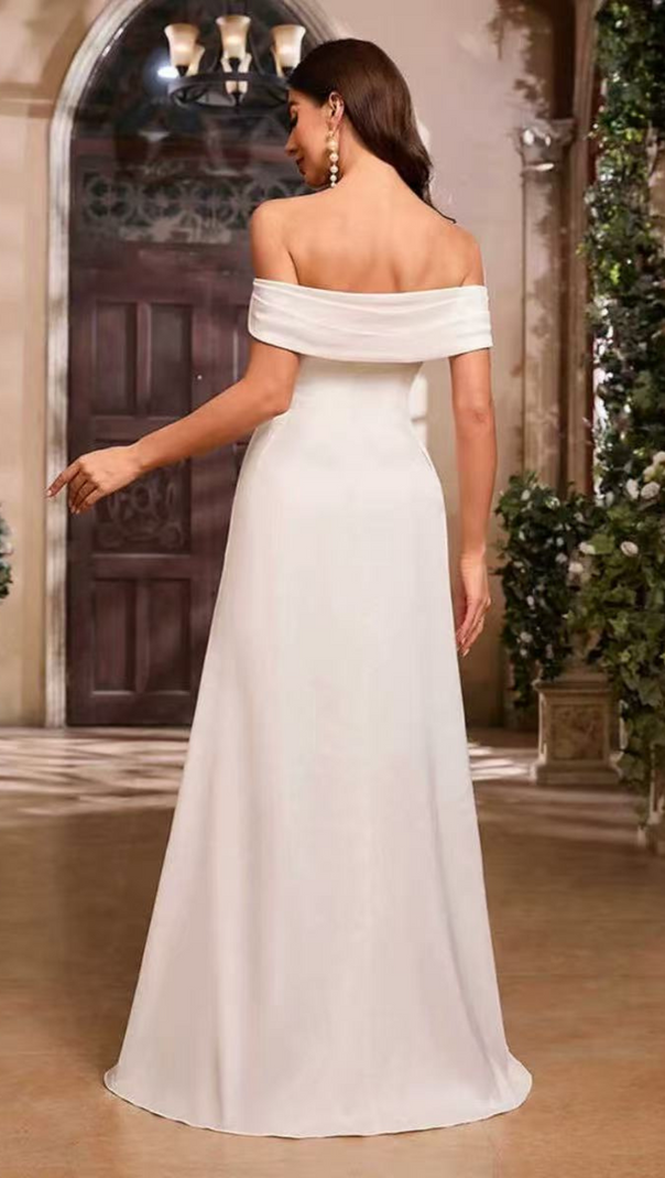 AIIZIE SEQUIN SPLICE STRAIGHT SHOULDER TUBE DRESS A-LINE DRESS - product image