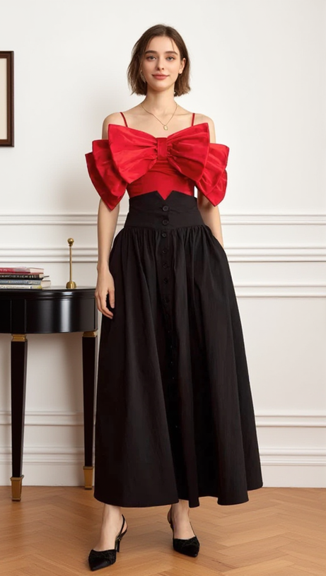RIBBON TOP - RED