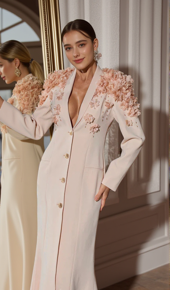 AIIZIE BERTON LONG SLEEVE FLOWER MAXI DRESS - product image