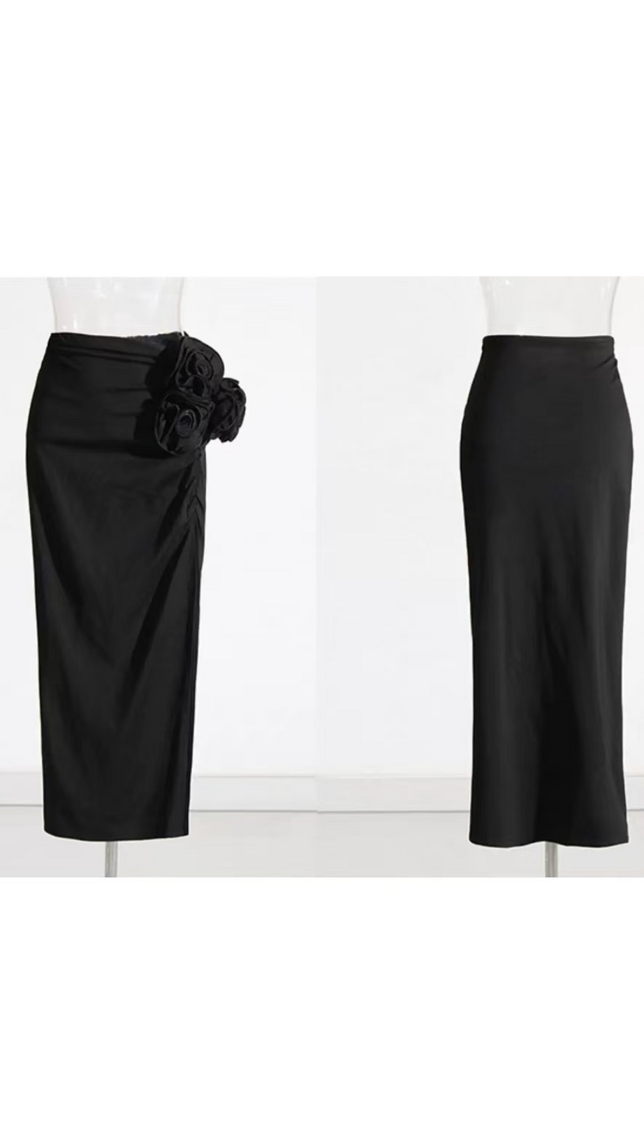 ANDEANA MIDIROCK MIT BLUMENSCHLITZ IN WEISS