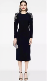 HARRIET MARTINI DROP CRYSTAL-EMBELLISHED MIDI DRESS