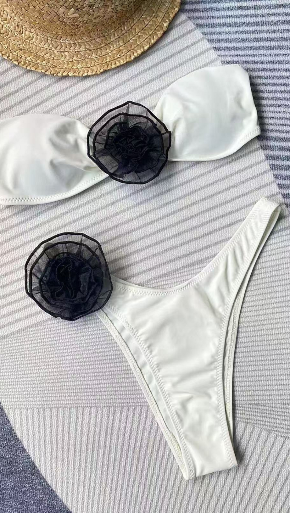 JANE MESH FLOWER BIKINI SET