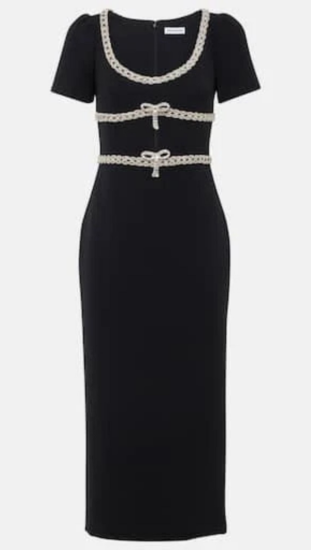 AIIZIE CREPE DIAMANTE MIDI DRESS - product image