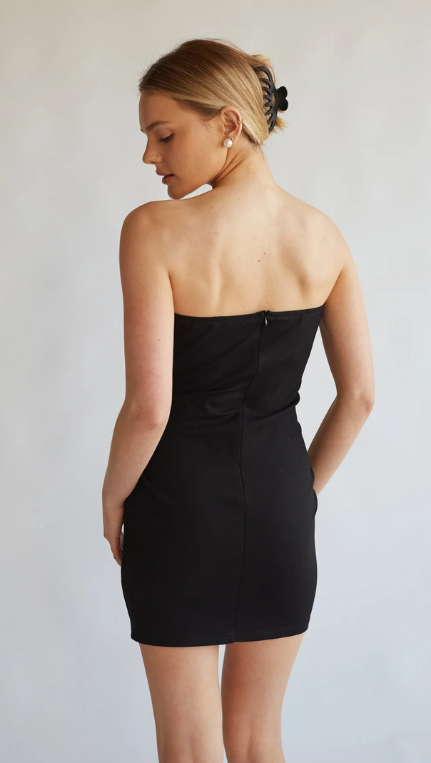 AIIZIE STRAPLESS BOW BODYCON MINI DRESS - product image