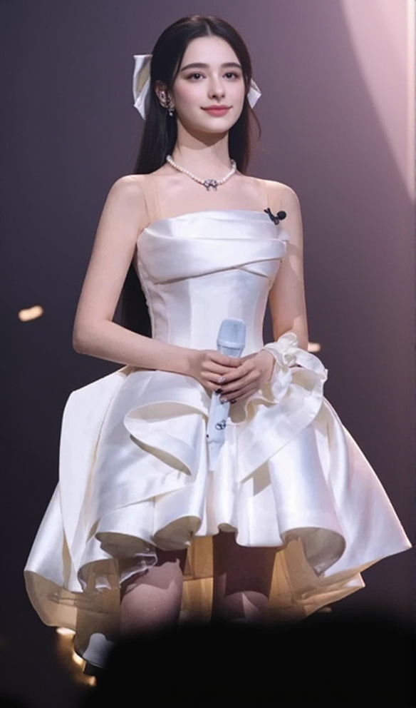 BESTE WHITE STRAPLESS A-LINE MINI DRESS