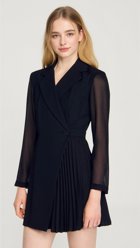 LILELA CONTRAST SLEEVE DRESS