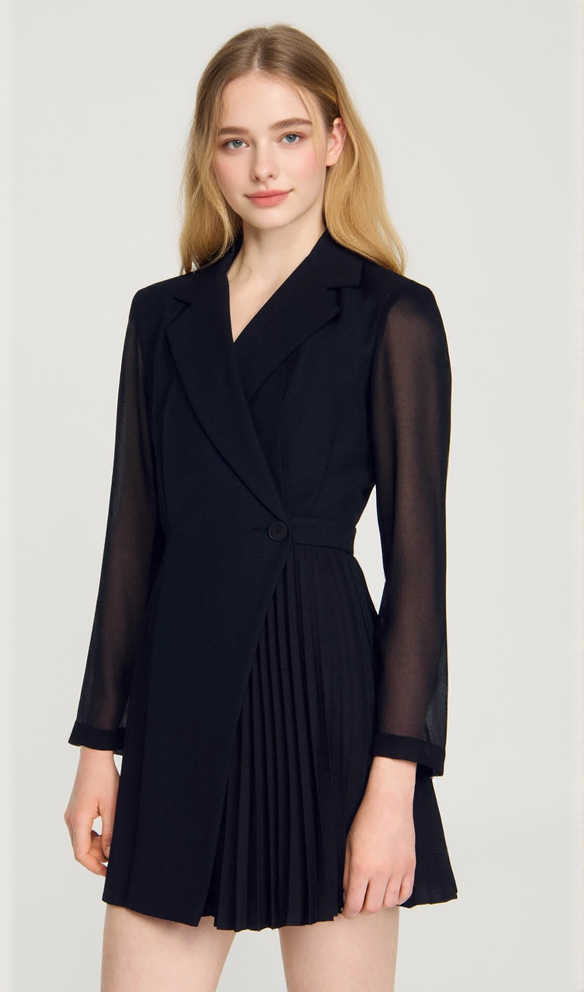 LILELA CONTRAST SLEEVE DRESS