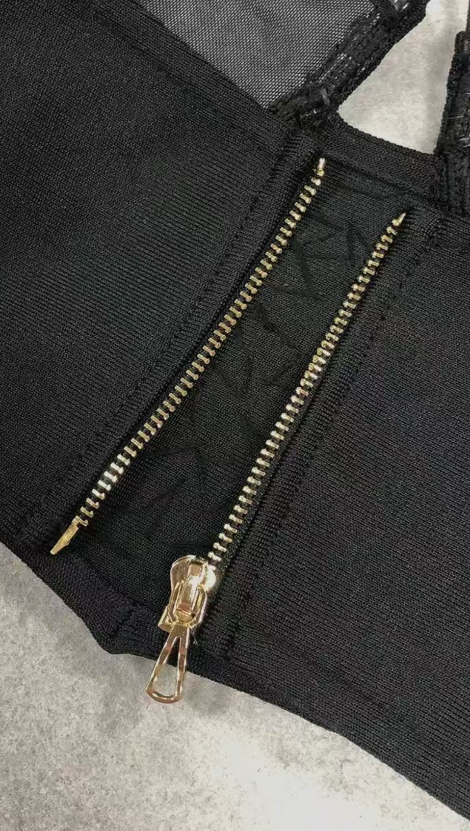 CRYSTAL EMBROIDERED BUSTIER TOP