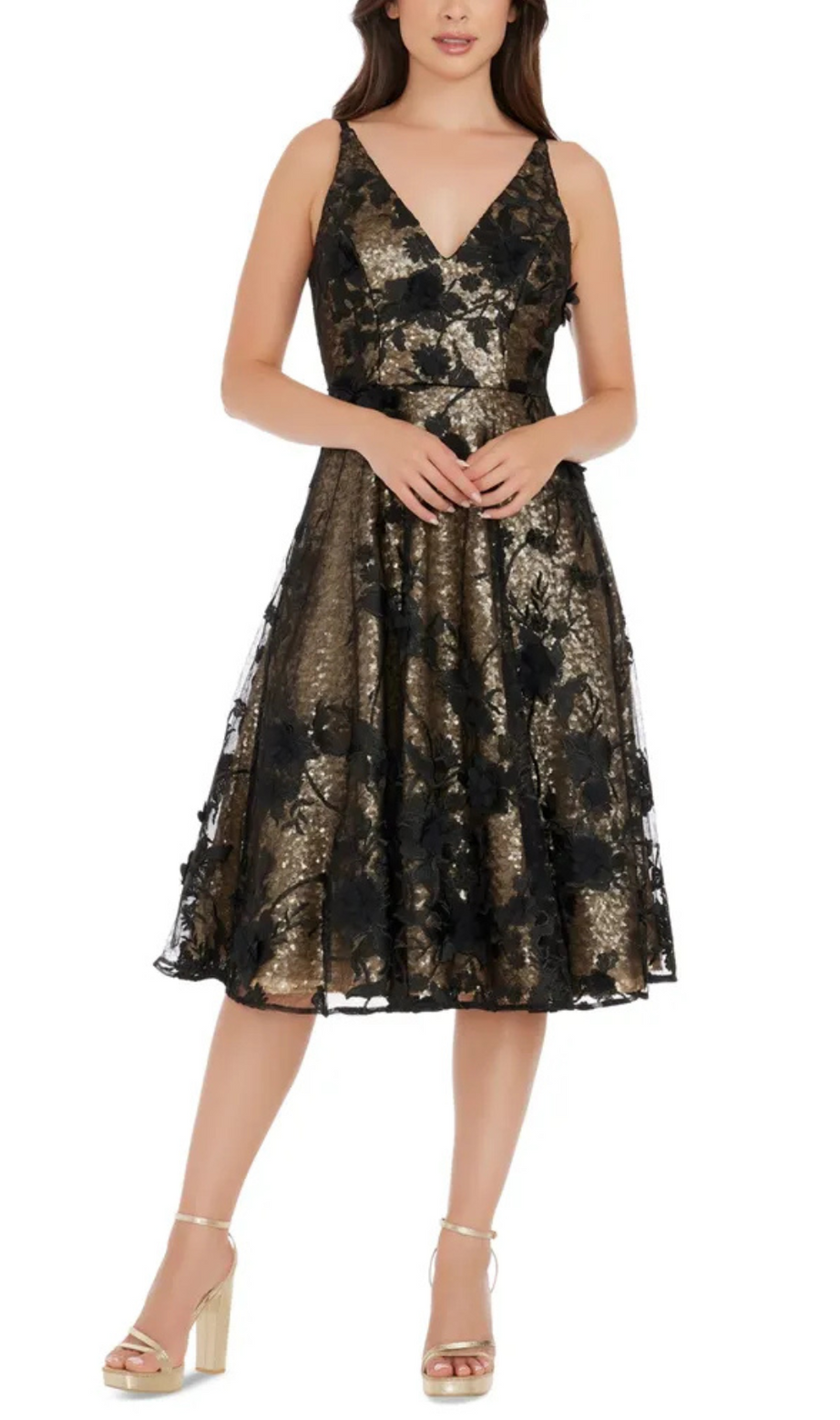 ABITO DA DONNA CON PAILLETTES E PIZZO