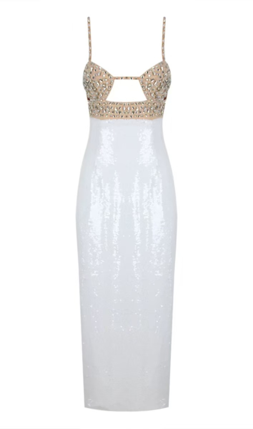 Handbesticktes Paillettenkleid