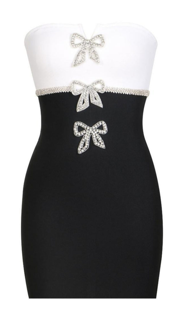 AIIZIE RHINESTONE BANDAGE MINI DRESS - product image