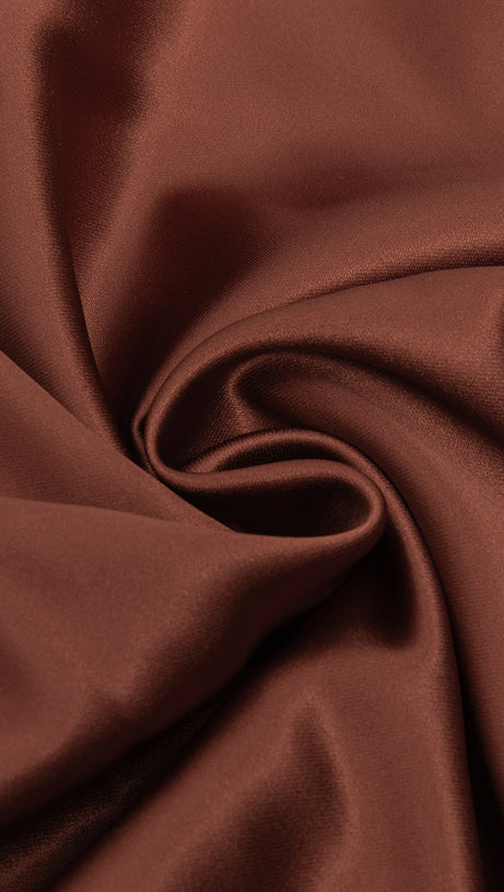 HALTER NECK RUCHED SATIN PROM DRESS