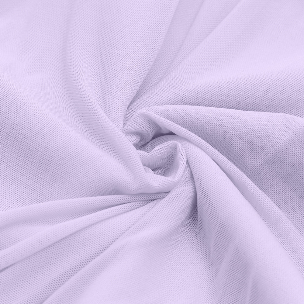 AIIZIE MESH RUCHED MIDI DRESS IN PURPLE - product image