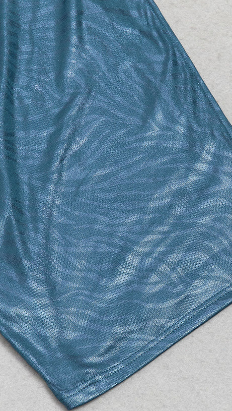 RUCHED CRYSTAL-EMBELLISHED LEATHER DRESS