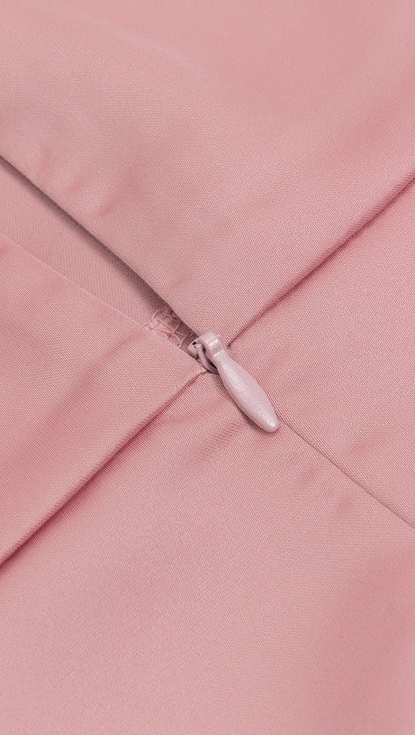 PUFF LONG SLEEVE MAXI DRESS IN PINK