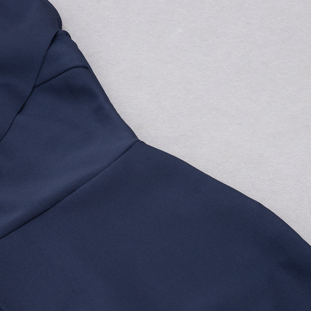 AIIZIE ONE SHOULDER DETAIL MIDI DRESS DARK BLUE - product image