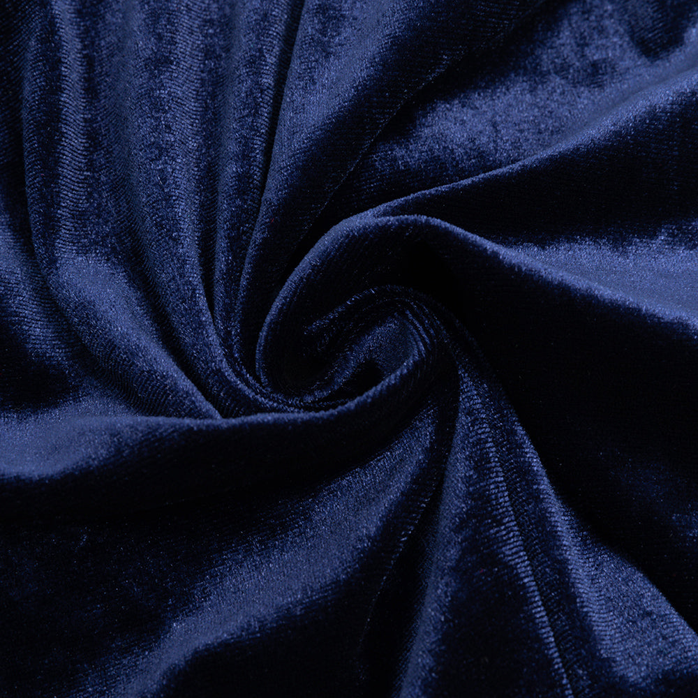 AIIZIE STRUCTURED DRAPED VELVET MAXI DRESS IN BLUE - product image