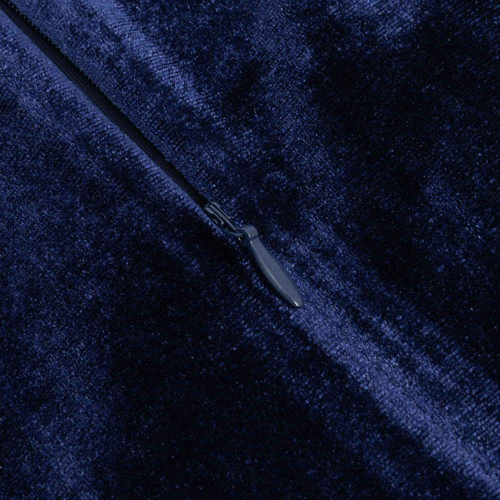 AIIZIE STRUCTURED DRAPED VELVET MAXI DRESS IN BLUE - product image