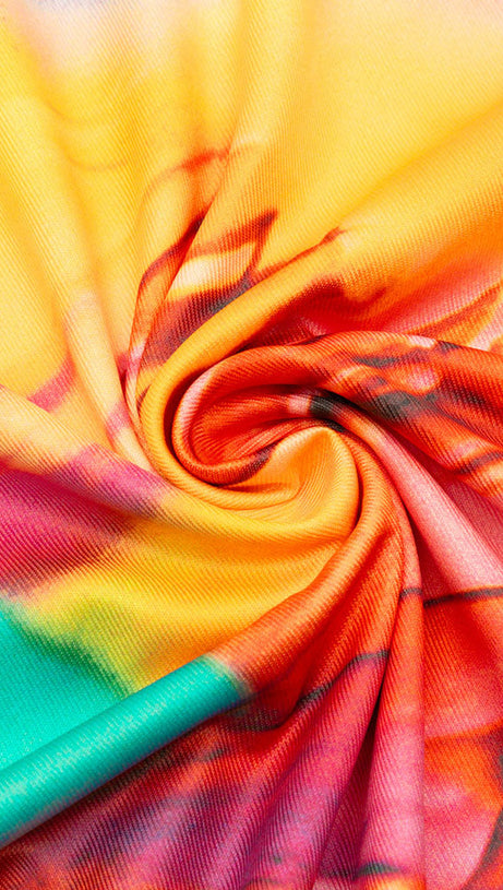 ABITO CON SPACCHIERA E STAMPA MARMO 