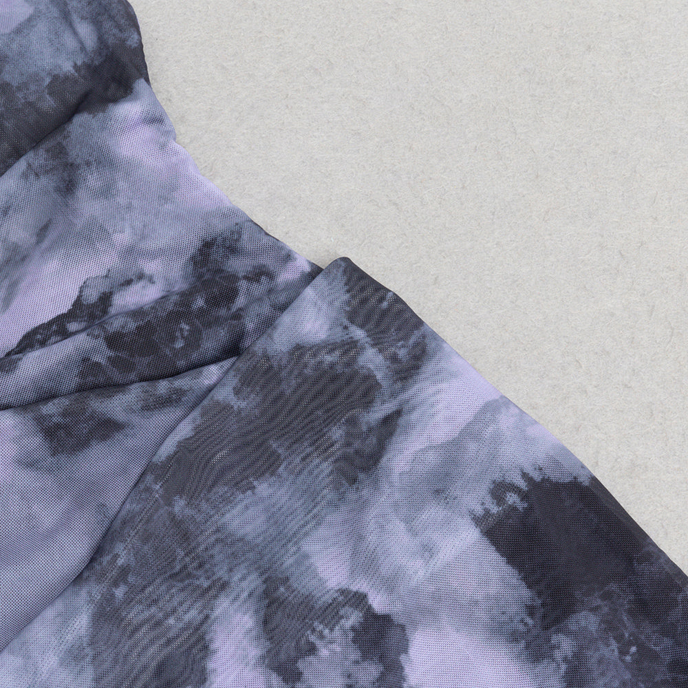 AIIZIE TIE DYE SPLIT THIGH MESH CAMI DRESS - product image