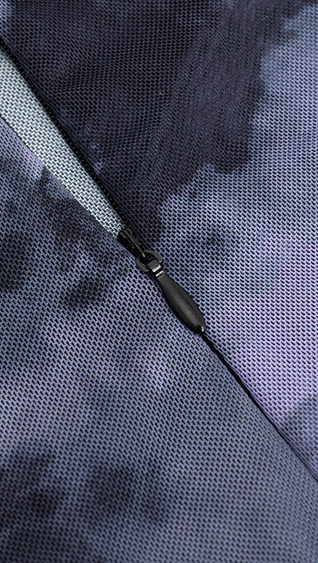 TIE DYE SPLIT THIGH MESH CAMI DRESS