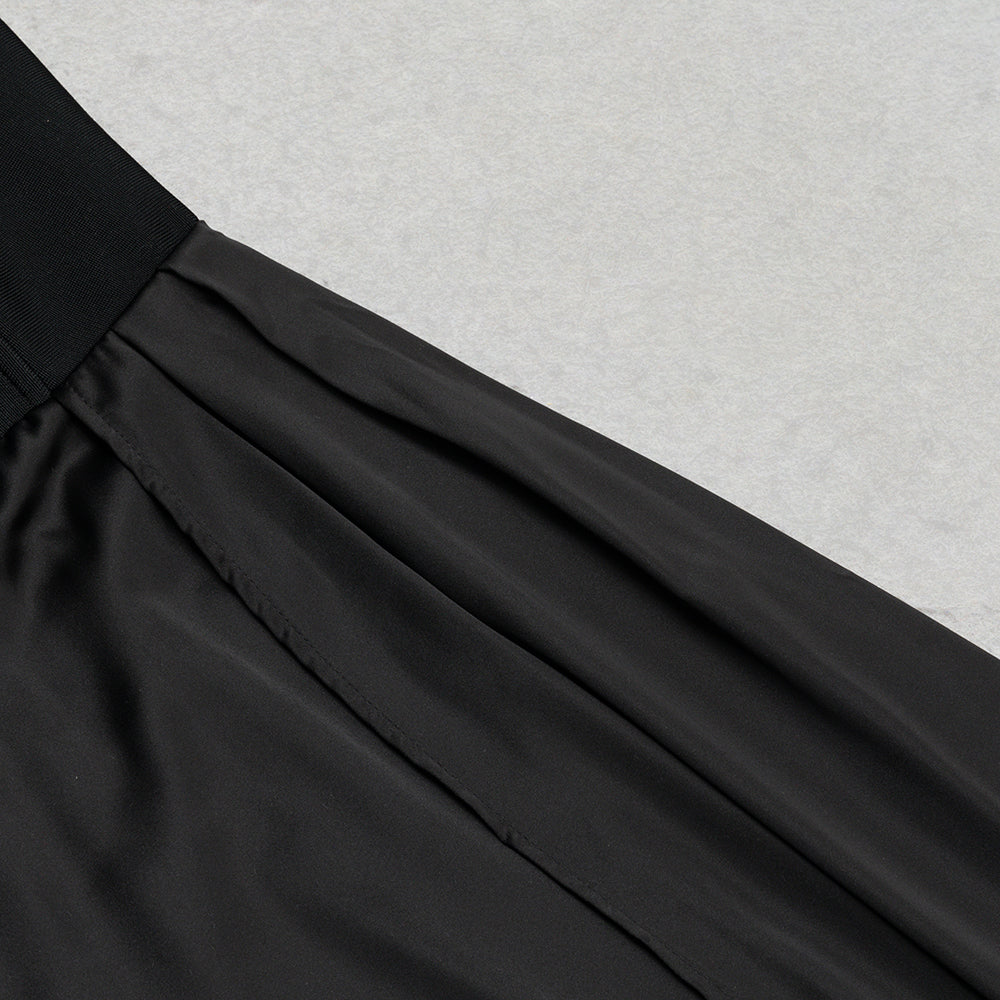 AIIZIE RUCHED BUST MIDI DRESS IN BLACK - product image