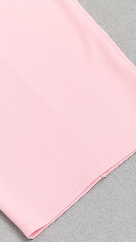 SATIN PATCHWORK RUCHED KNITTED DRESS