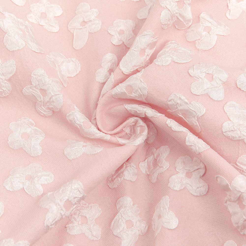 BARDOT-KLEID MIT PUFFÄRMELN UND BLUMENMUSTER ROSA
