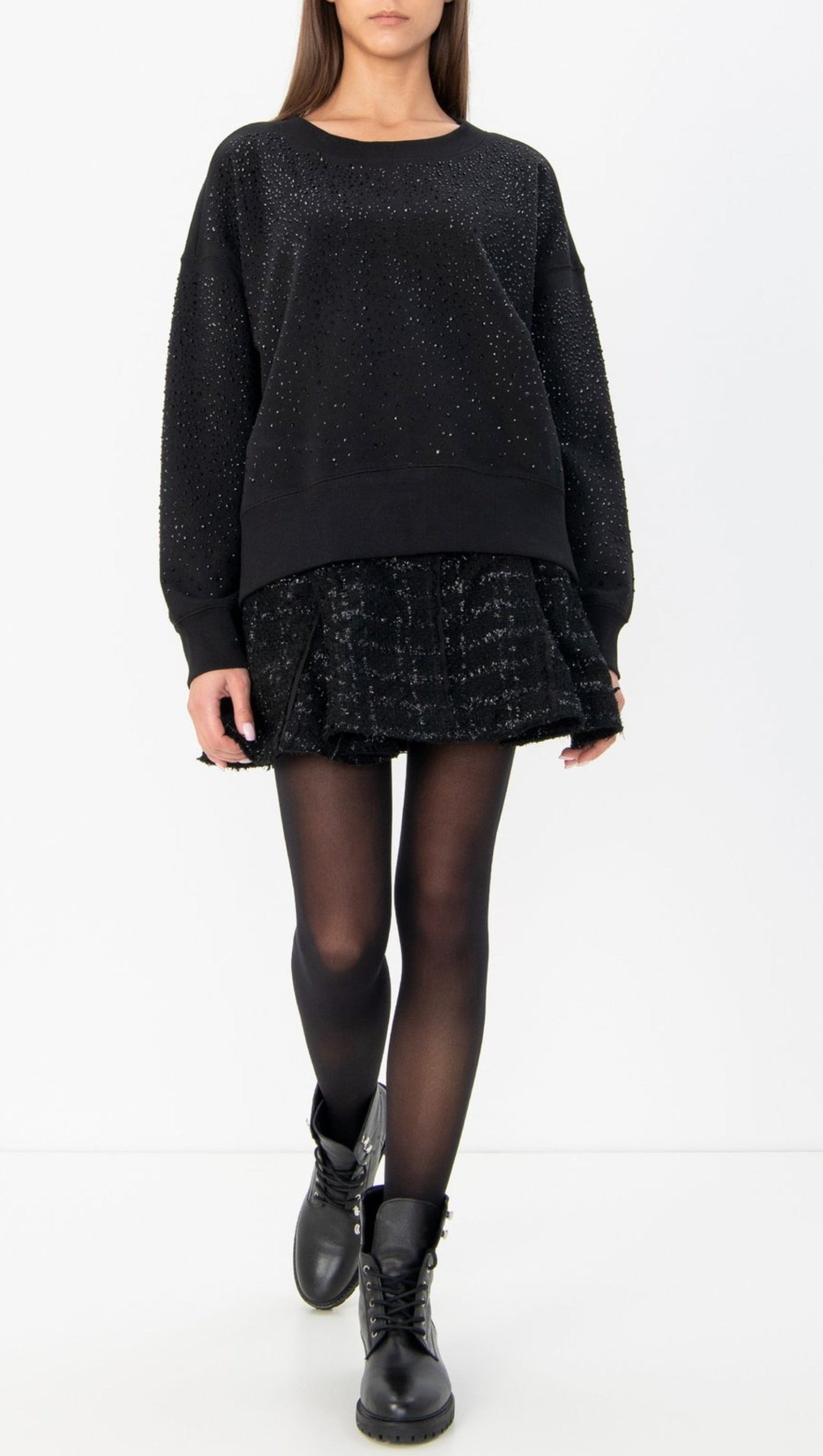 DIESEL WOMEN'S BLACK SKIRT