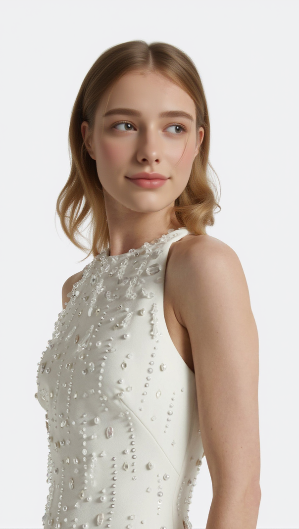 AIIZIE DALLAN BEADED EMBELLISHED MINI DRESS - product image